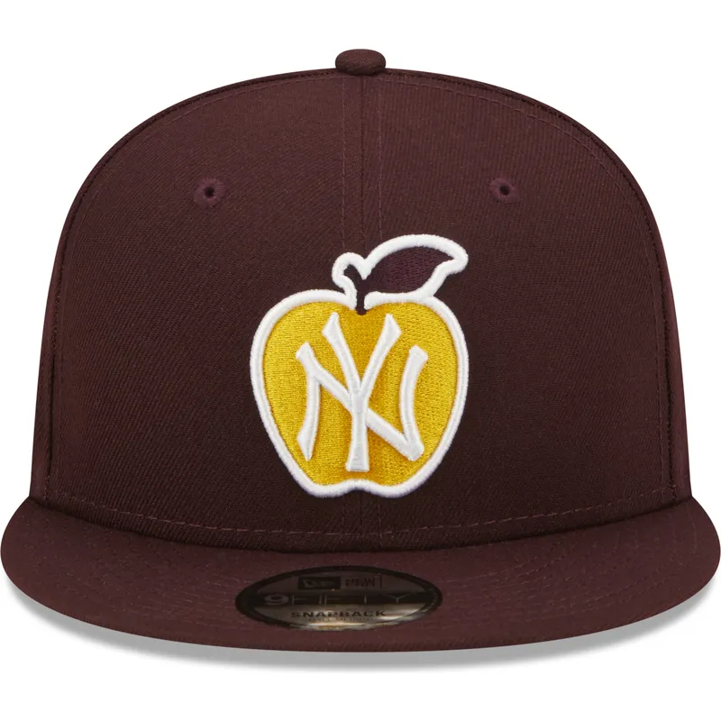 mutzen-flach-rot-snapback-granate-9fifty-ny-apple-der-new-york-yankees-mlb-von-new-era