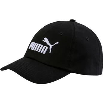 Puma Curved Brim Youth Essentials Black Adjustable Cap