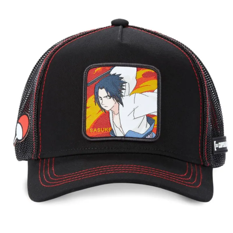 schwarze-trucker-cap-sasuke-uchiha-fir2-naruto-von-capslab