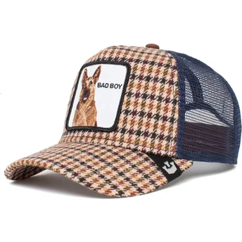 goorin-bros-trucker-cap-beige-und-blau-deutscher-schaferhund-bad-boy-big-bad-woof-the-farm