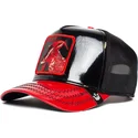 schwarze-und-rote-trucker-kappe-ziege-goat-goaty-mcgoatface-patentleder-the-farm-von-goorin-bros