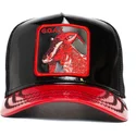 schwarze-und-rote-trucker-kappe-ziege-goat-goaty-mcgoatface-patentleder-the-farm-von-goorin-bros