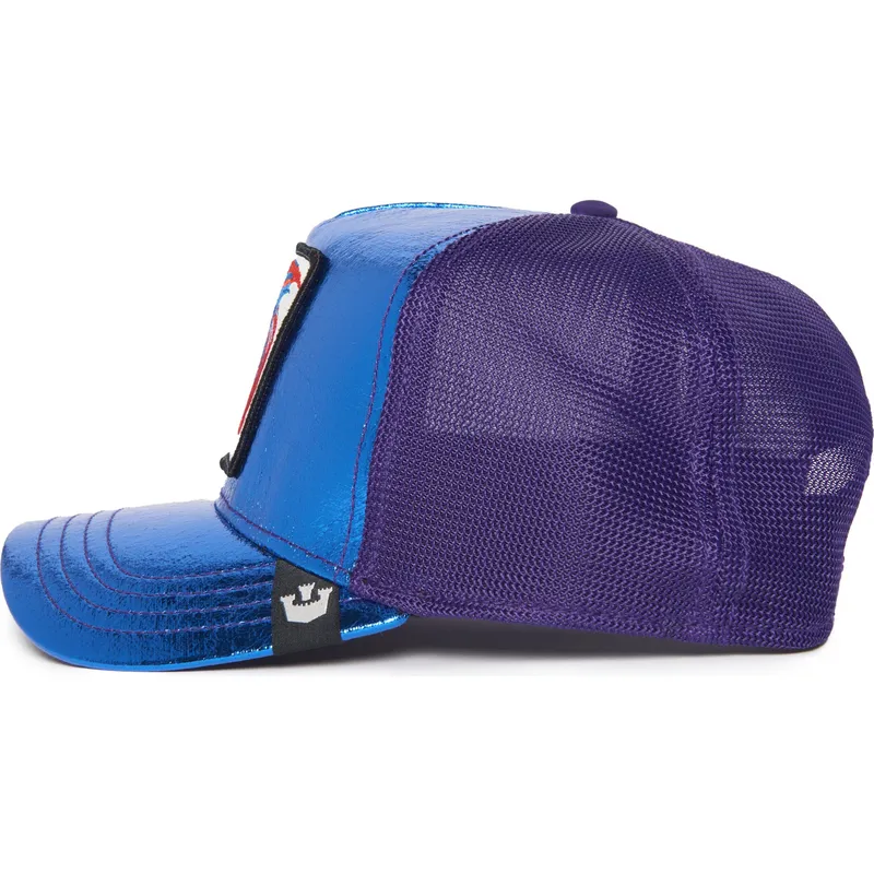 mutzen-gebogen-blau-snapback-pez-luchador-der-siam-fighter-blue-light-metallic-the-farm-the-farm-von-goorin-bros