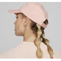 verstellbare-rosa-kappe-mit-gebogenem-schirm-essentials-cat-logo-von-puma