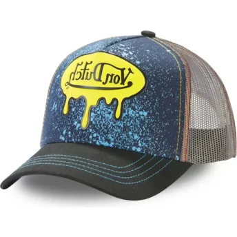 Von Dutch AMEL YEL Blue, Grey and Black Trucker Hat