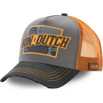 trucker-cap-grau-und-orange-fast-racing-arac-gre-von-von-dutch