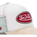 weisse-und-beige-gebogene-snapback-kappe-kys-von-von-dutch