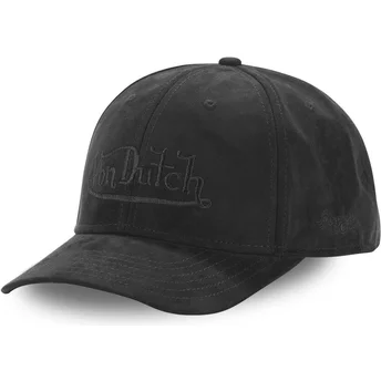 Schwarze gebogene Snapback-Kappe SUEDINE4 von Von Dutch