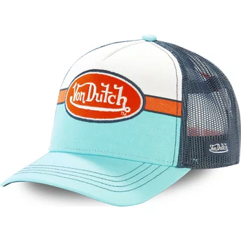 Von Dutch APIL BLU Blue, White and Orange Trucker Hat