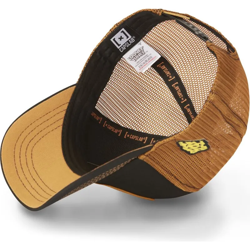 schwarze-und-braune-trucker-kappe-speedy-gonzales-spe3-looney-tunes-von-capslab