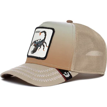 goorin-bros-trucker-cap-beige-skorpion-deadly-get-over-here-the-farm