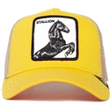 trucker-cap-gelb-und-weiss-pferd-the-stallion-the-farm-von-goorin-bros