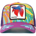 mutzen-gebogen-violett-snapback-pez-luchador-der-siam-fighter-even-betta-the-farm-the-farm-von-goorin-bros