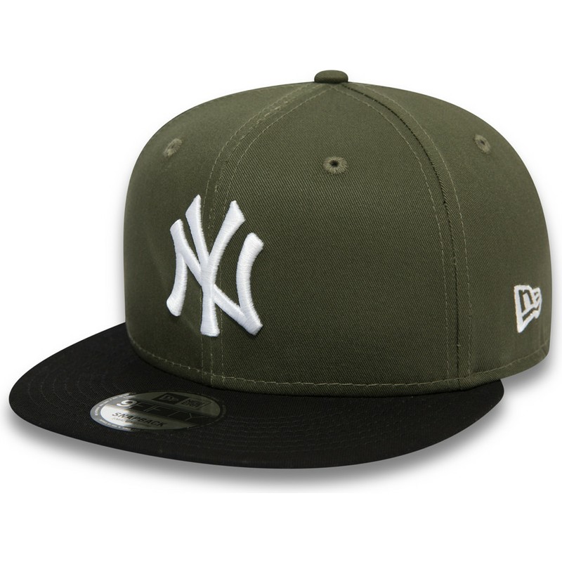new-era-flat-brim-9fifty-colour-block-new-york-yankees-mlb-green-and-black-snapback-cap