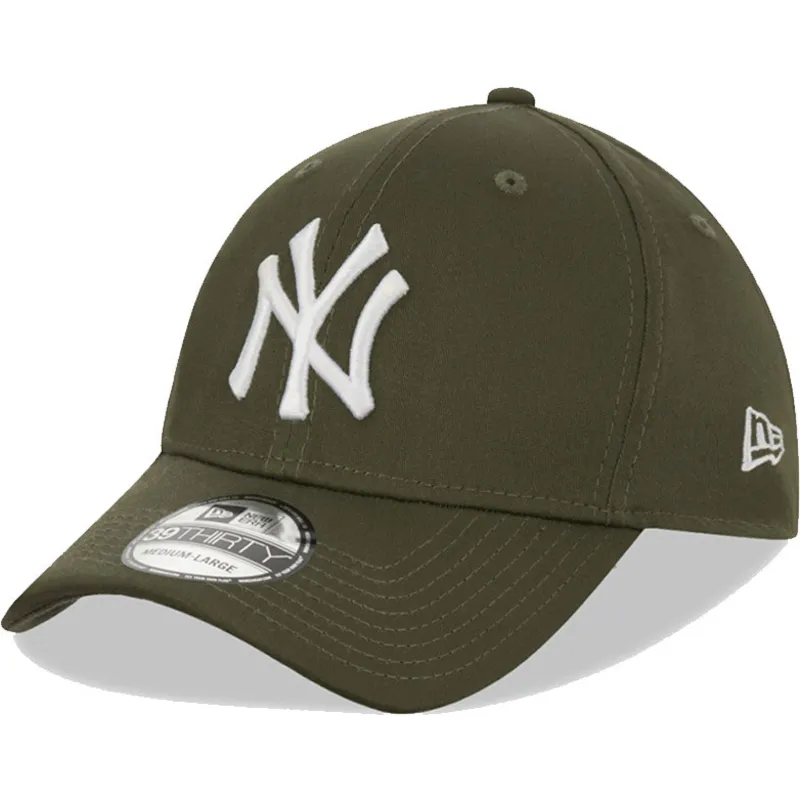grune-gebogene-verstellbare-39thirty-league-essential-kappe-der-new-york-yankees-mlb-von-new-era