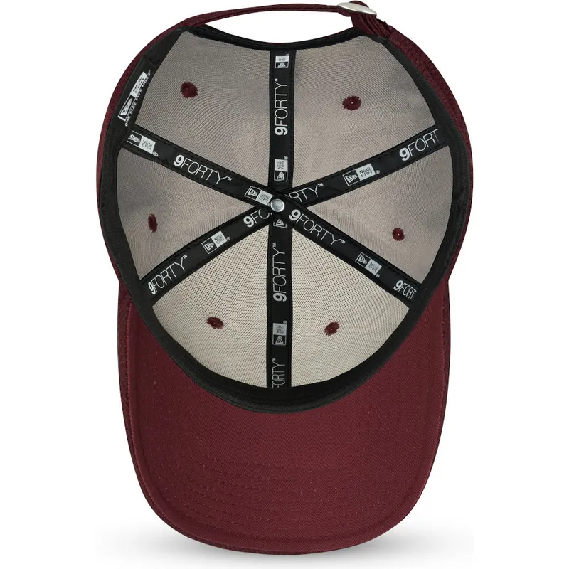 mutzen-gebogen-rot-verstellbares-band-granate-9forty-diamond-era-der-new-york-yankees-mlb-von-new-era