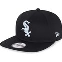 new-era-flat-brim-9fifty-essential-chicago-white-sox-mlb-black-snapback-cap