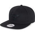 new-era-flat-brim-black-logo-9fifty-chicago-bulls-nba-black-snapback-cap