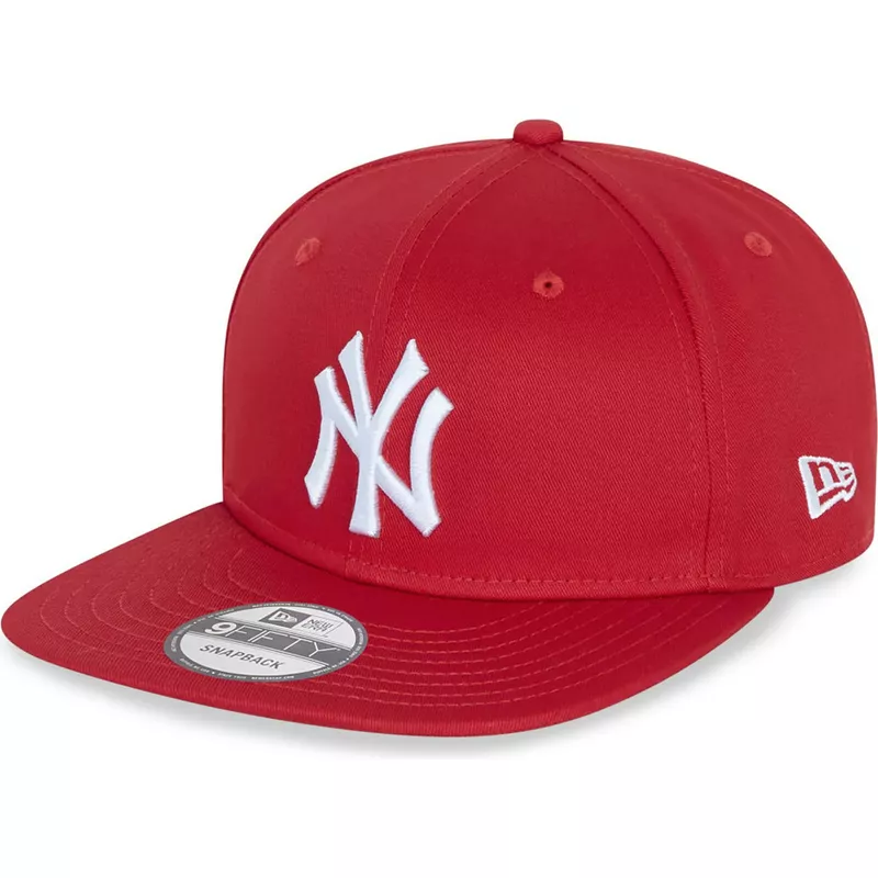 new-era-flat-brim-9fifty-essential-new-york-yankees-mlb-red-snapback-cap