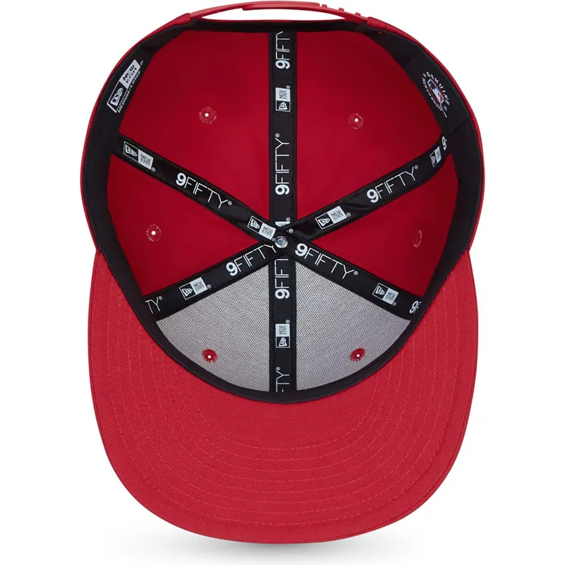 rote-flache-snapback-kappe-9fifty-essential-der-new-york-yankees-mlb-von-new-era