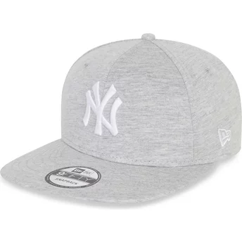 New Era Flat Brim 9FIFTY Jersey Medium New York Yankees MLB Light Grey Snapback Cap