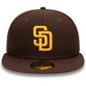 braune-anliegende-59fifty-authentic-on-field-flat-cap-der-san-diego-padres-mlb-von-new-era