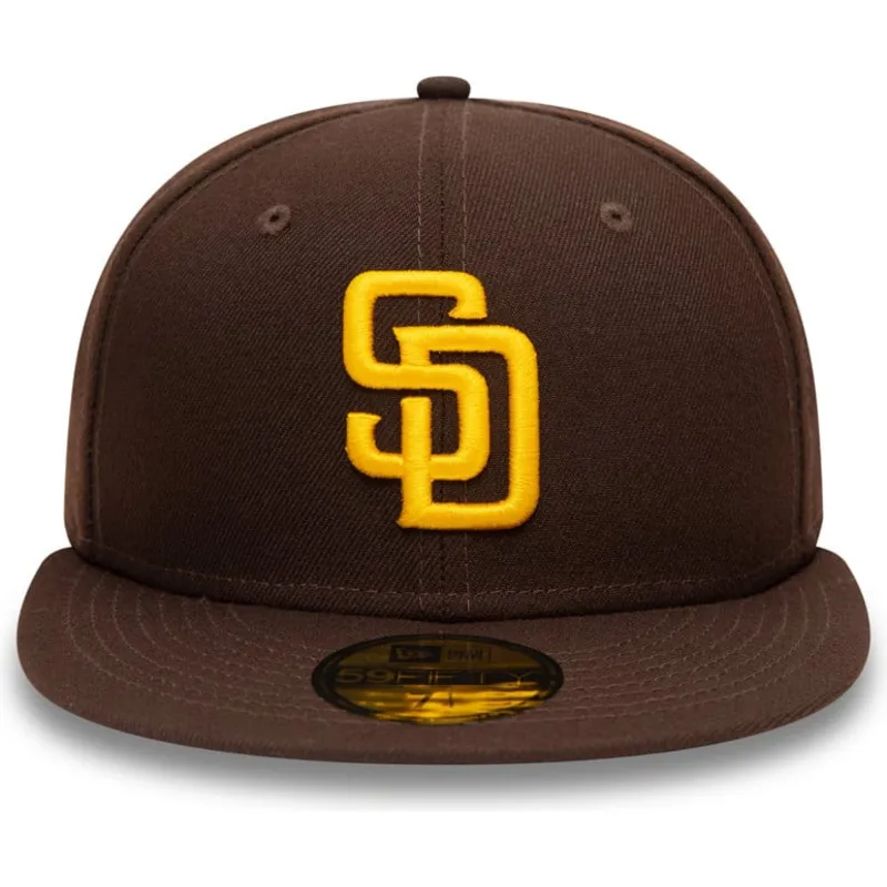 braune-anliegende-59fifty-authentic-on-field-flat-cap-der-san-diego-padres-mlb-von-new-era