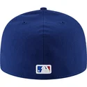 flache-blaue-angepasste-59fifty-authentic-on-field-kappe-der-texas-rangers-mlb-von-new-era