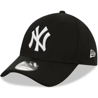New Era Curved Brim 39THIRTY Diamond Era New York Yankees MLB Black Fitted Cap