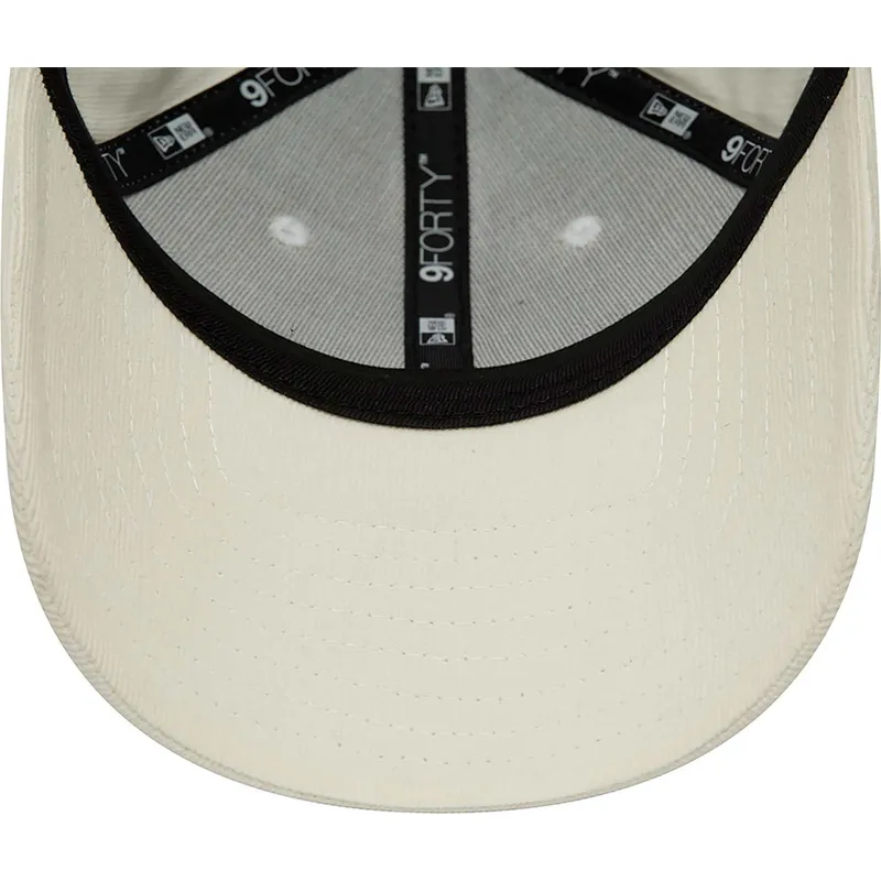 mutzen-gebogen-beige-verstellbares-band-9forty-cord-mini-der-los-angeles-dodgers-mlb-von-new-era