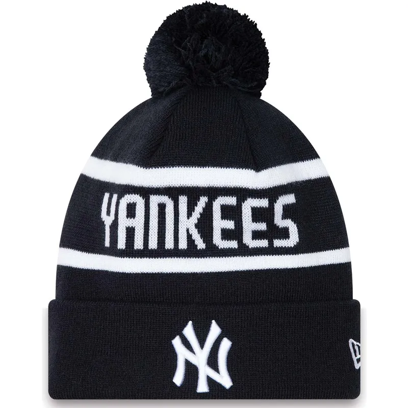 mutzen-pompon-marineblau-cuff-jake-der-new-york-yankees-mlb-von-new-era
