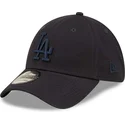 marineblaue-gebogene-verstellbare-kappe-mit-marineblauen-logo-39thirty-league-essential-der-los-angeles-dodgers-mlb-von-new-era