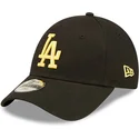 mutzen-gebogen-schwarz-verstellbares-band-fur-kinder-dorado-9forty-league-essential-der-los-angeles-dodgers-mlb-von-new-era