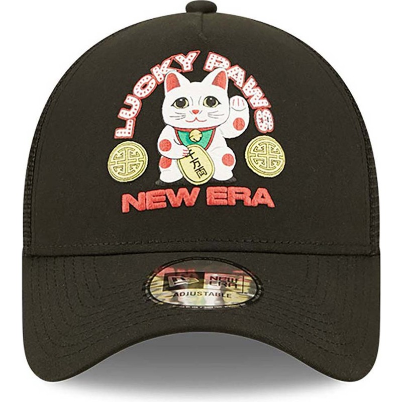 new-era-a-frame-repreve-lucky-paws-black-snapback-trucker-hat