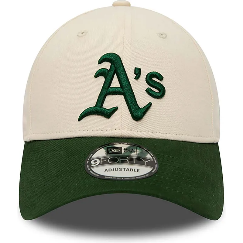 mutzen-gebogen-beige-verstellbares-band-9forty-der-oakland-athletics-mlb-von-new-era