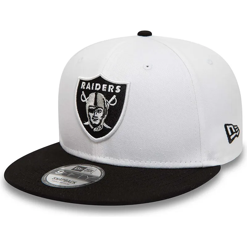 mutzen-flach-weiss-snapback-9fifty-crown-patches-super-bowl-xv-der-las-vegas-raiders-nfl-von-new-era