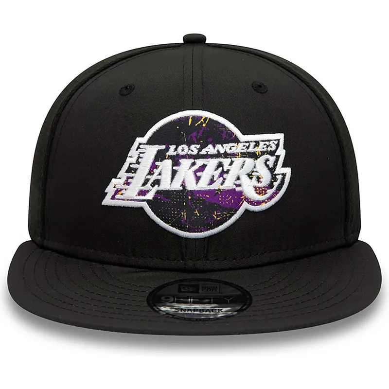 mutzen-flach-schwarz-snapback-9fifty-print-infill-der-los-angeles-lakers-nba-von-new-era