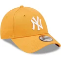 mutzen-gebogen-orange-verstellbares-band-9forty-league-essential-der-new-york-yankees-mlb-von-new-era