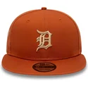 mutzen-flach-braun-snapback-9fifty-side-patch-der-detroit-tigers-mlb-von-new-era