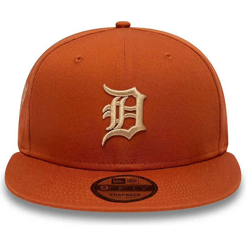 mutzen-flach-braun-snapback-9fifty-side-patch-der-detroit-tigers-mlb-von-new-era