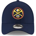 marineblaue-verstellbare-curved-cap-9forty-the-league-der-denver-nuggets-nba-von-new-era