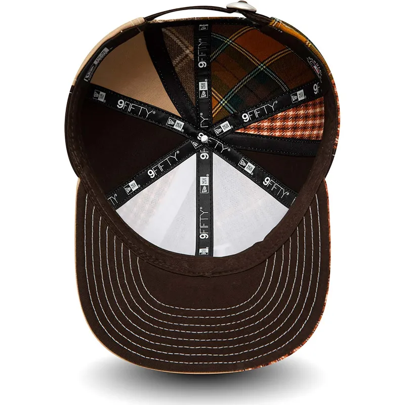 mutzen-flach-braun-verstellbares-band-9fifty-patch-panel-der-los-angeles-dodgers-mlb-von-new-era