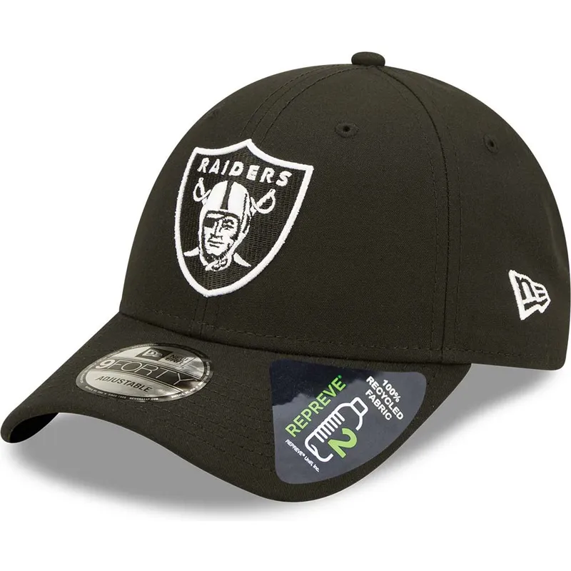 mutzen-gebogen-schwarz-snapback-9forty-repreve-der-las-vegas-raiders-nfl-von-new-era