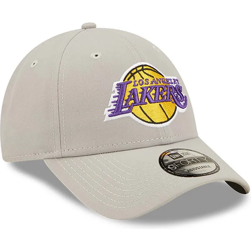 mutzen-gebogen-grau-verstellbares-band-9forty-repreve-der-los-angeles-lakers-nba-von-new-era
