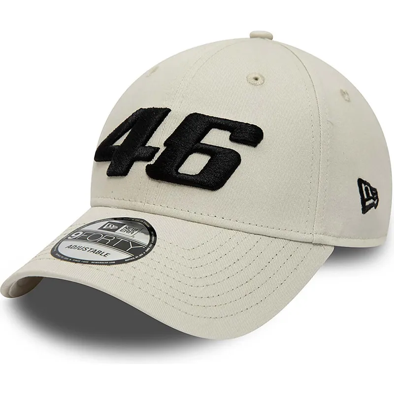 mutzen-gebogen-beige-verstellbares-band-valentino-rossi-vr46-9forty-essential-der-valentino-rossi-vr46-motogp-von-new-era