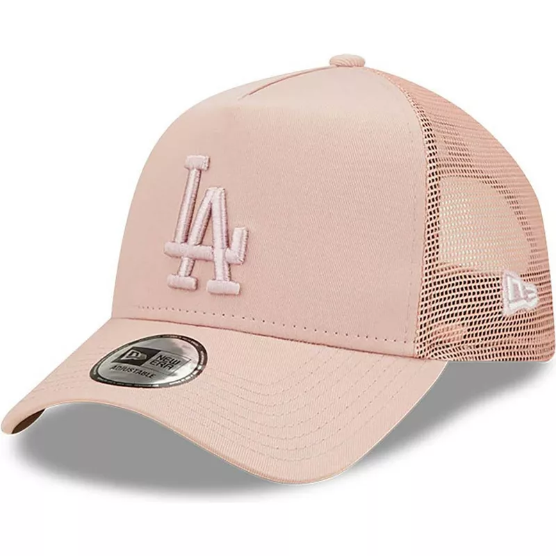 new-era-pink-logo-a-frame-tonal-mesh-los-angeles-dodgers-mlb-pink-trucker-hat
