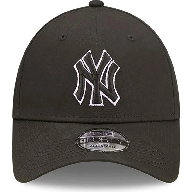 mutzen-gebogen-schwarz-verstellbares-band-9forty-team-outline-der-new-york-yankees-mlb-von-new-era