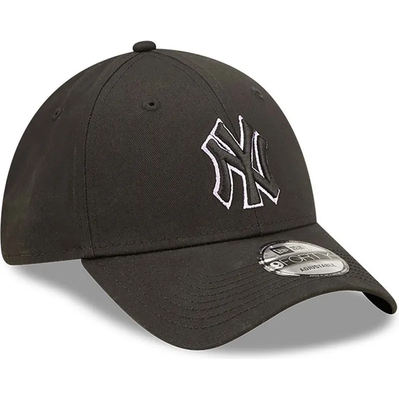 mutzen-gebogen-schwarz-verstellbares-band-9forty-team-outline-der-new-york-yankees-mlb-von-new-era