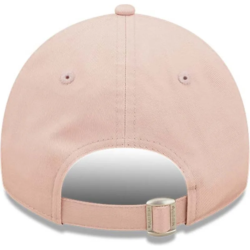 mutzen-gebogen-rosa-verstellbares-band-9twenty-league-essential-der-new-york-yankees-mlb-von-new-era