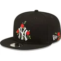 mutzen-flach-schwarz-snapback-9fifty-flower-der-new-york-yankees-mlb-von-new-era